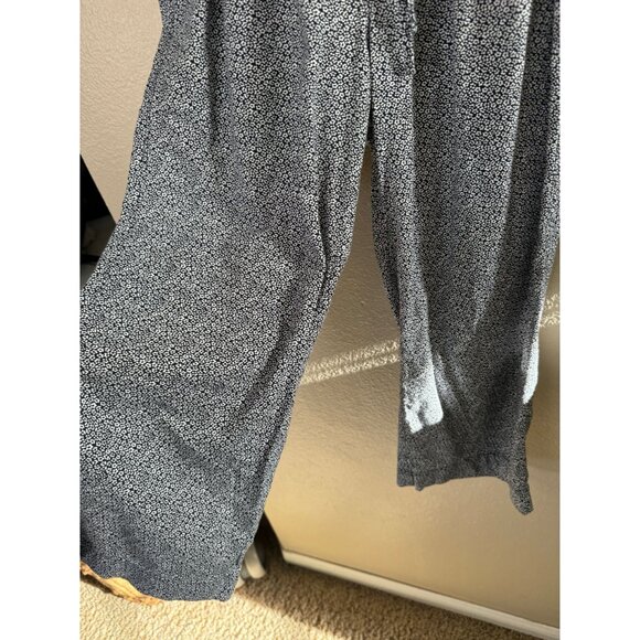 Abercrombie & Fitch Women's Blue Floral Pants XS elastic waist pull on cotton - Picture 3 of 7